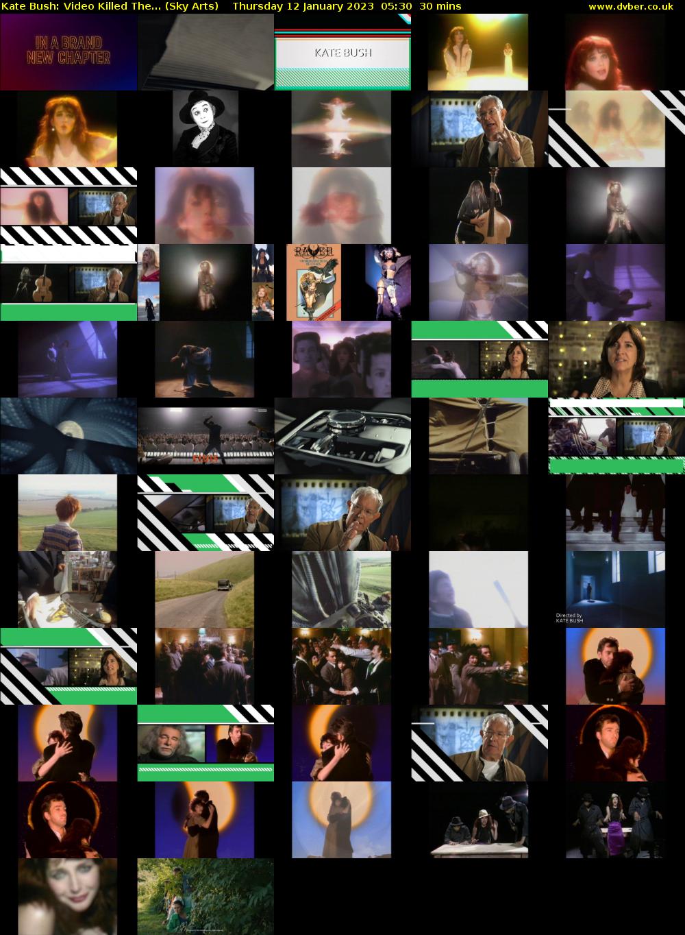Kate Bush: Video Killed The... (Sky Arts) Thursday 12 January 2023 05:30 - 06:00