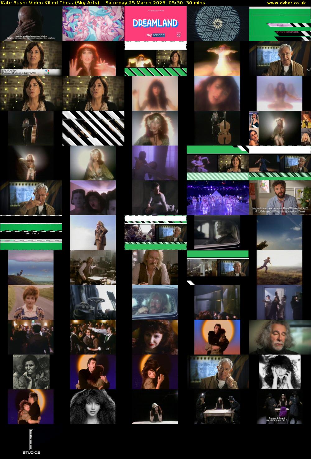 Kate Bush: Video Killed The... (Sky Arts) Saturday 25 March 2023 05:30 - 06:00