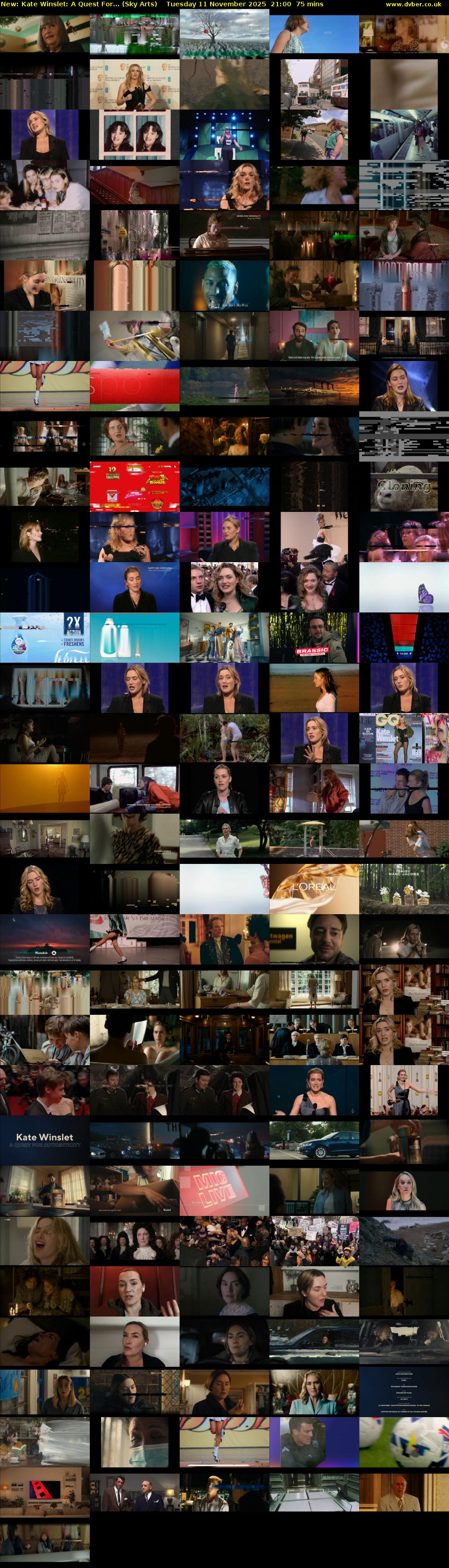 Kate Winslet: A Quest For... (Sky Arts) Tuesday 11 November 2025 21:00 - 22:15