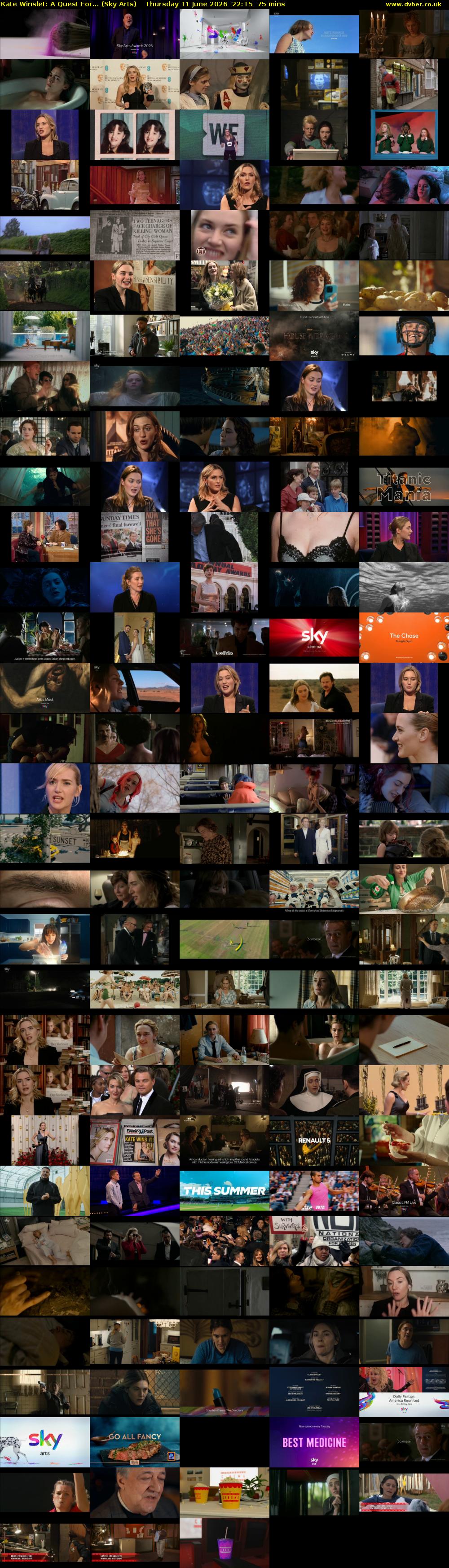 Kate Winslet: A Quest For... (Sky Arts) Thursday 11 June 2026 22:15 - 23:30
