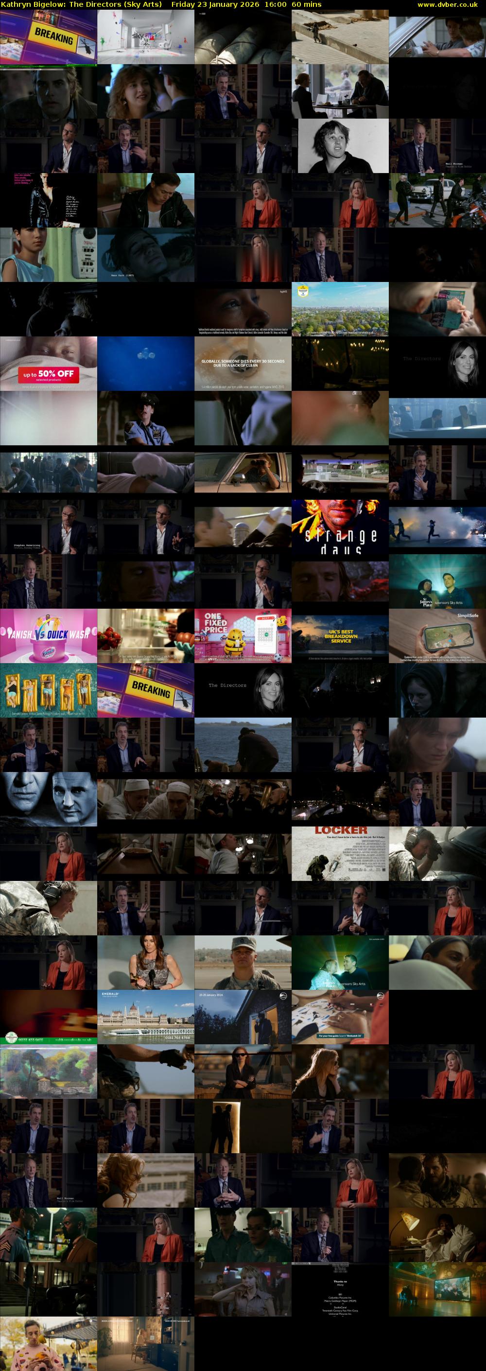 Kathryn Bigelow: The Directors (Sky Arts) Friday 23 January 2026 16:00 - 17:00