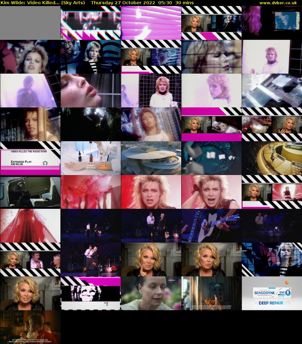 Kim Wilde: Video Killed... (Sky Arts) Thursday 27 October 2022 05:30 - 06:00
