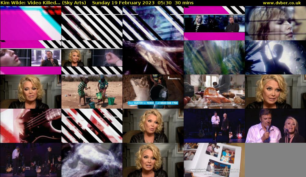Kim Wilde: Video Killed... (Sky Arts) Sunday 19 February 2023 05:30 - 06:00