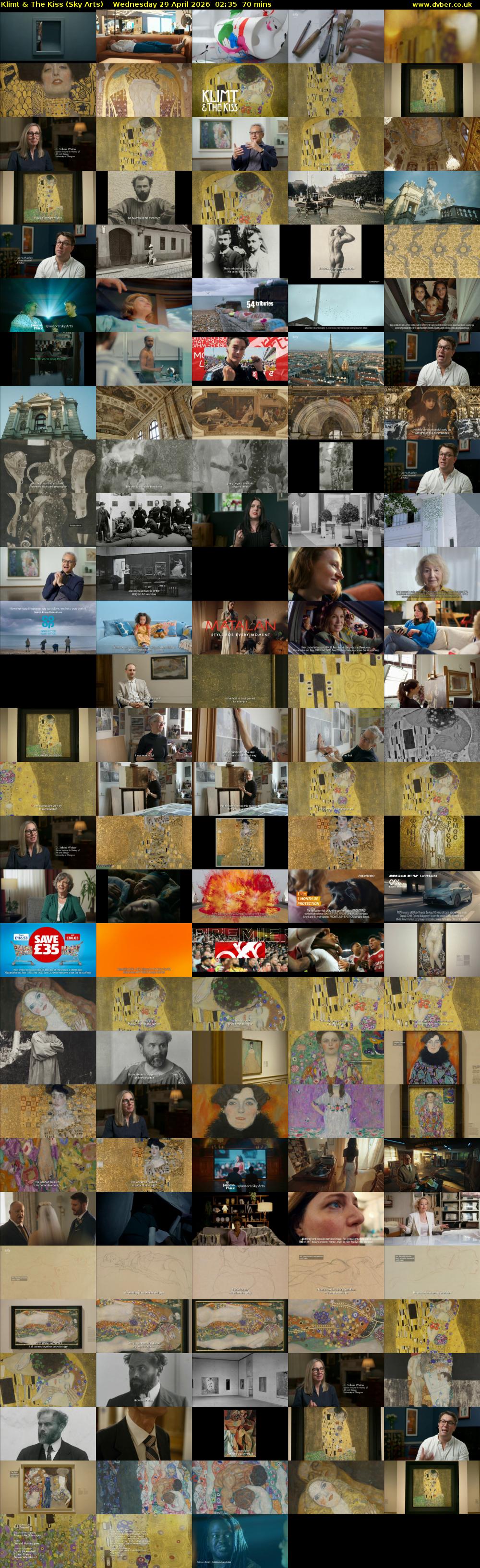 Klimt & The Kiss (Sky Arts) Wednesday 29 April 2026 02:35 - 03:45