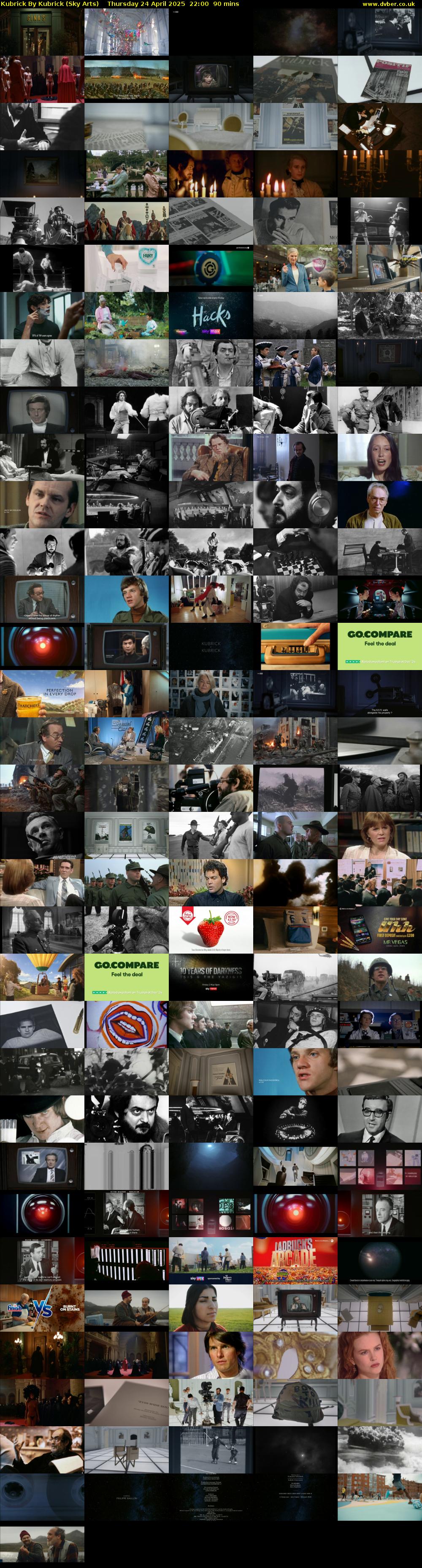 Kubrick By Kubrick (Sky Arts) Thursday 24 April 2025 22:00 - 23:30