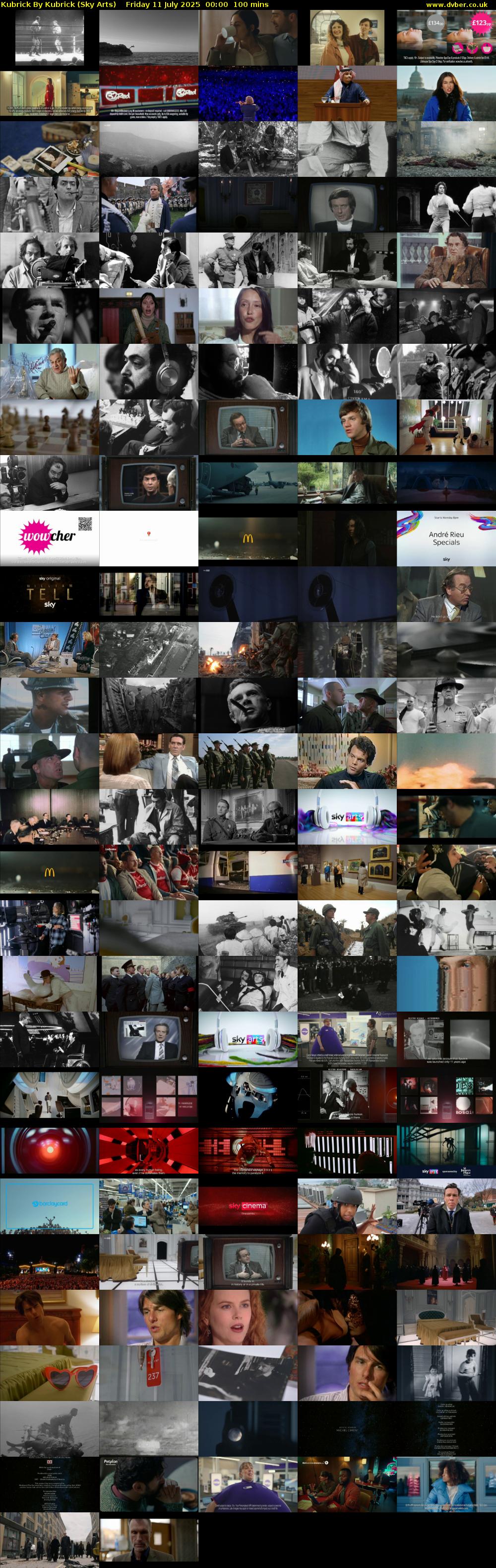 Kubrick By Kubrick (Sky Arts) Friday 11 July 2025 00:00 - 01:40
