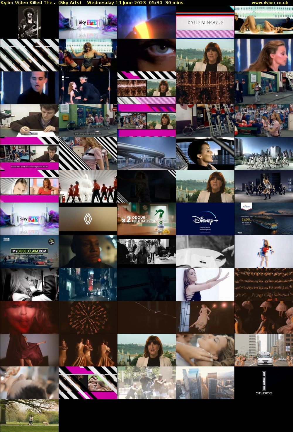 Kylie: Video Killed The... (Sky Arts) Wednesday 14 June 2023 05:30 - 06:00