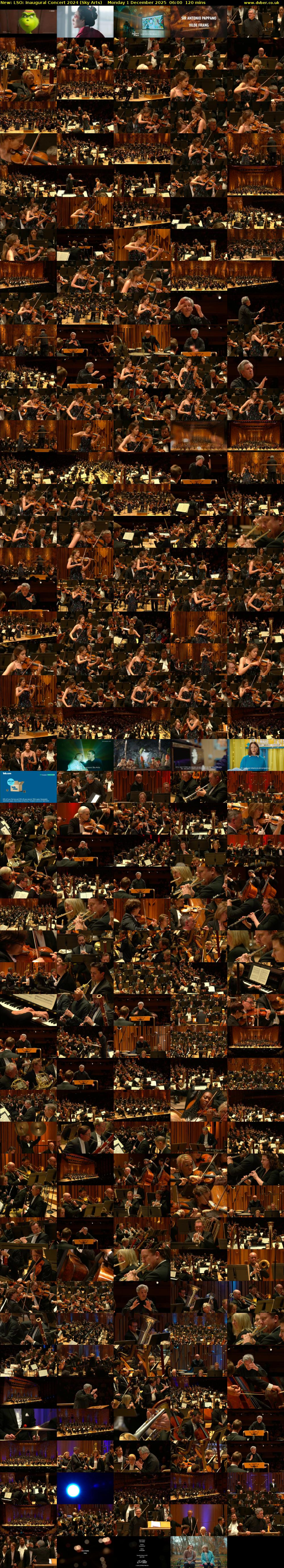 LSO: Inaugural Concert 2024 (Sky Arts) Monday 1 December 2025 06:00 - 08:00