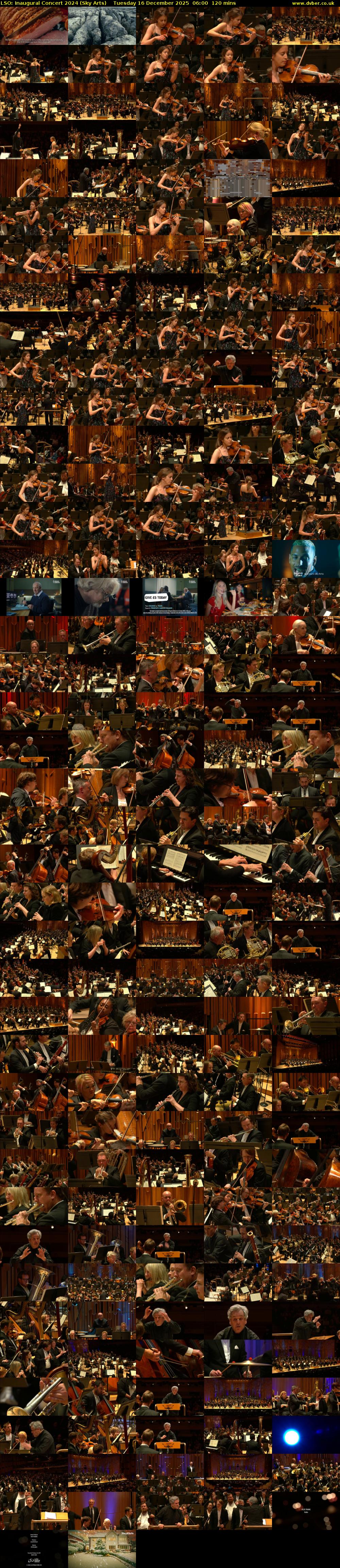 LSO: Inaugural Concert 2024 (Sky Arts) Tuesday 16 December 2025 06:00 - 08:00