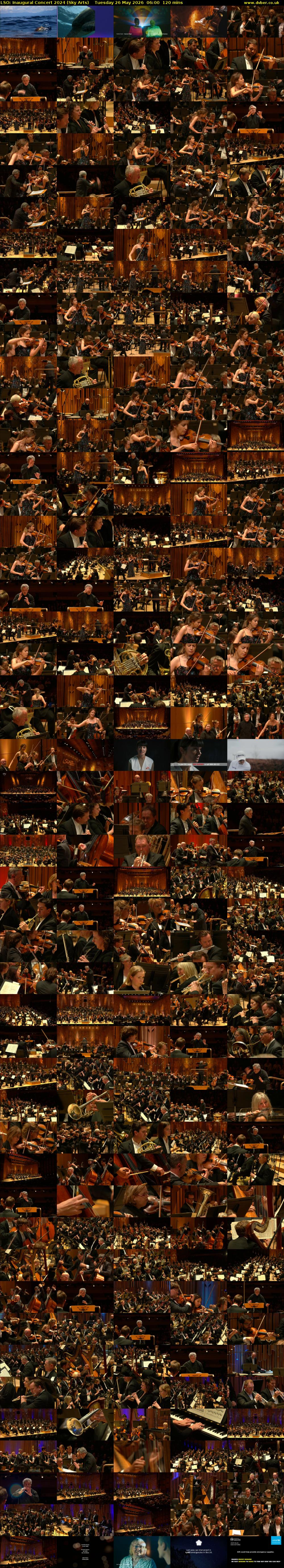 LSO: Inaugural Concert 2024 (Sky Arts) Tuesday 26 May 2026 06:00 - 08:00