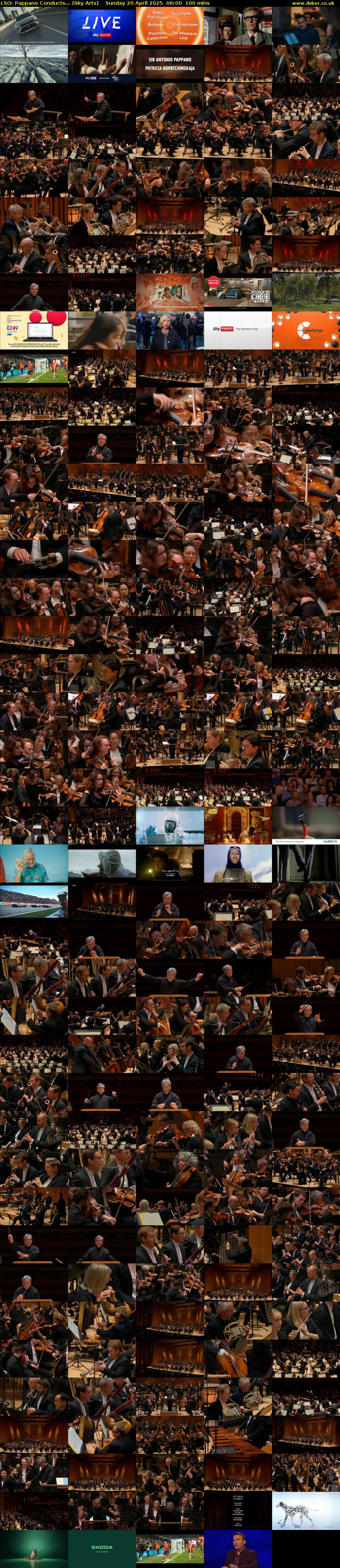LSO: Pappano Conducts... (Sky Arts) Sunday 20 April 2025 06:00 - 07:40