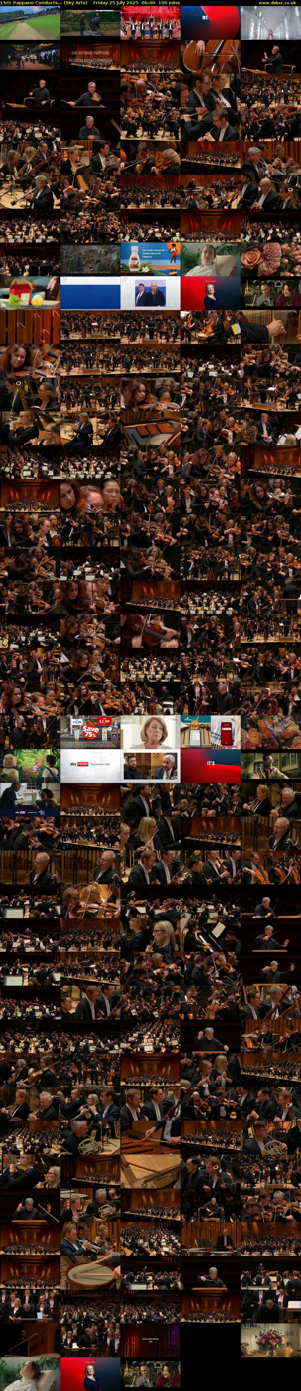 LSO: Pappano Conducts... (Sky Arts) Friday 25 July 2025 06:00 - 07:40