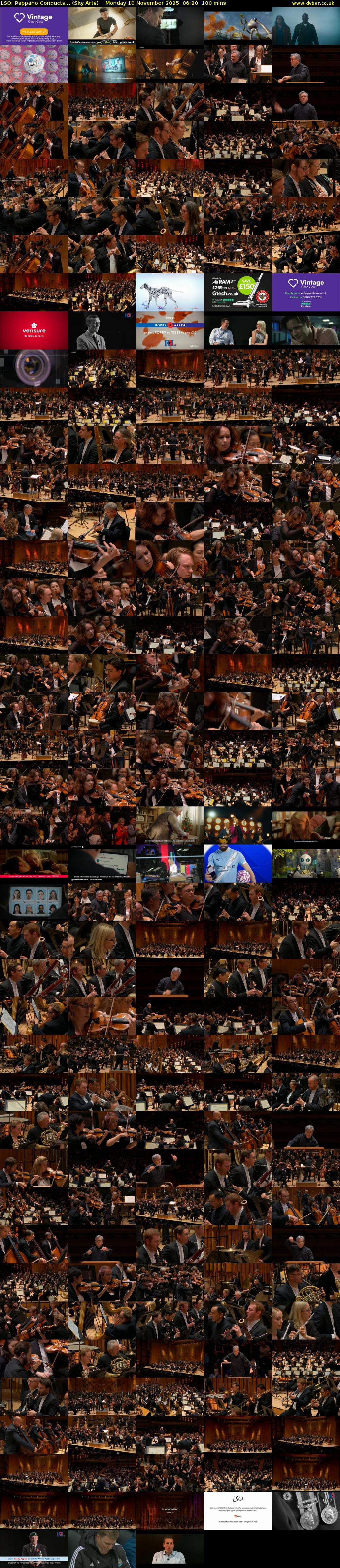 LSO: Pappano Conducts... (Sky Arts) Monday 10 November 2025 06:20 - 08:00