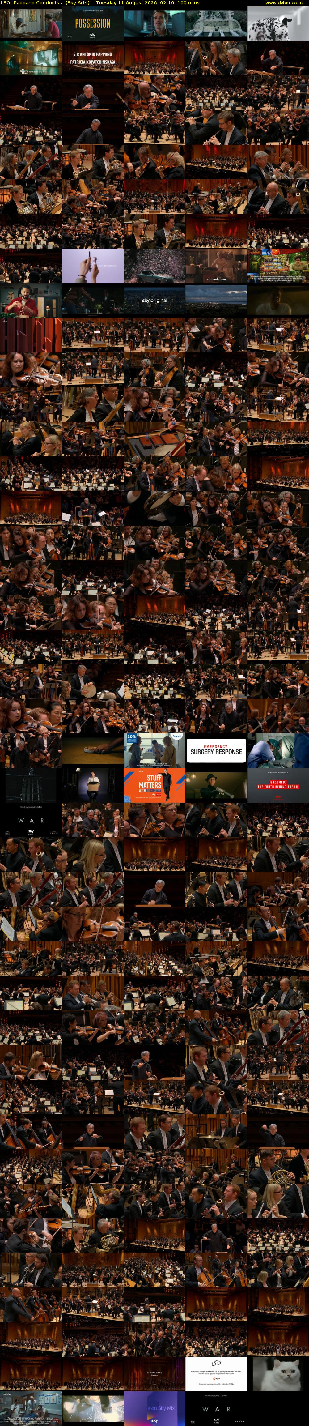 LSO: Pappano Conducts... (Sky Arts) Tuesday 11 August 2026 02:10 - 03:50