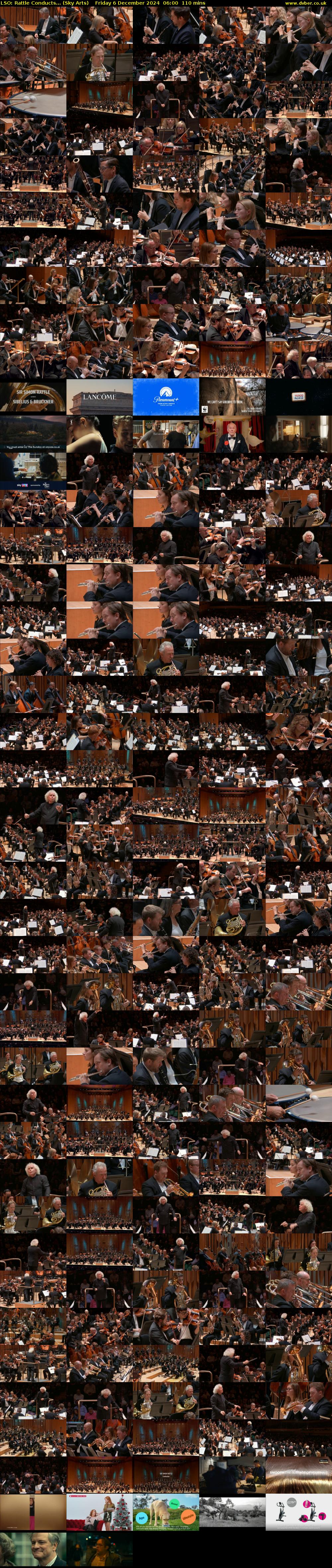 LSO: Rattle Conducts... (Sky Arts) Friday 6 December 2024 06:00 - 07:50