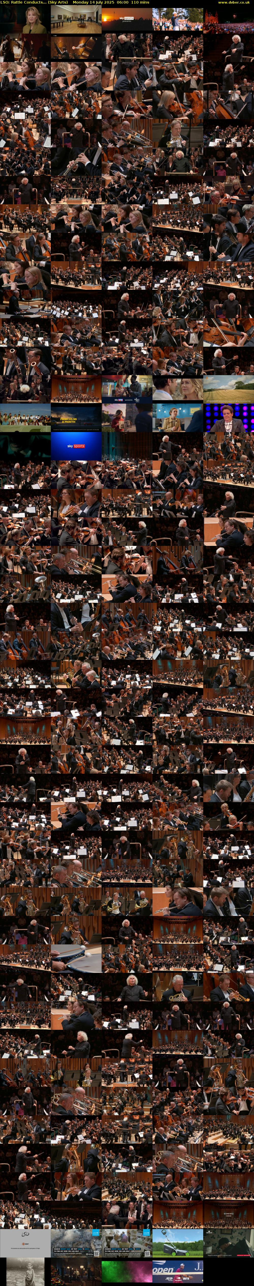 LSO: Rattle Conducts... (Sky Arts) Monday 14 July 2025 06:00 - 07:50