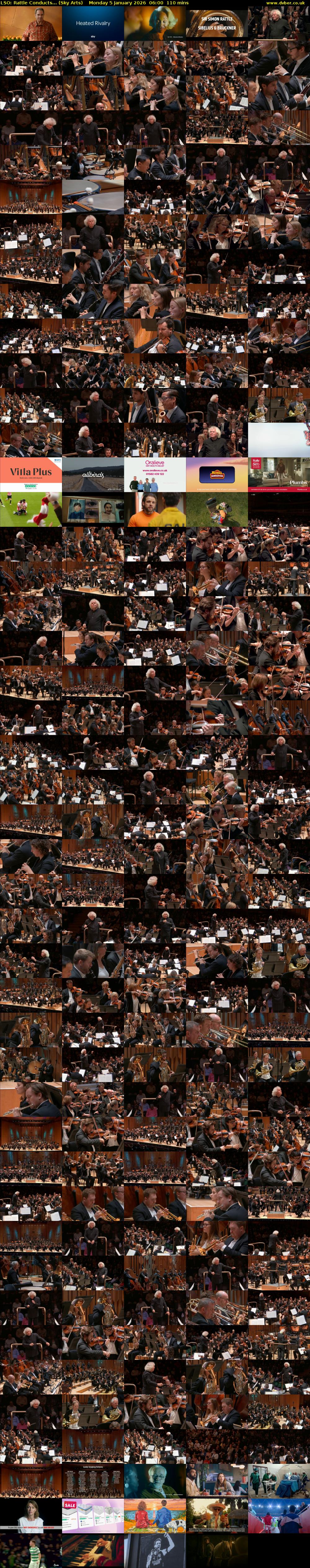 LSO: Rattle Conducts... (Sky Arts) Monday 5 January 2026 06:00 - 07:50