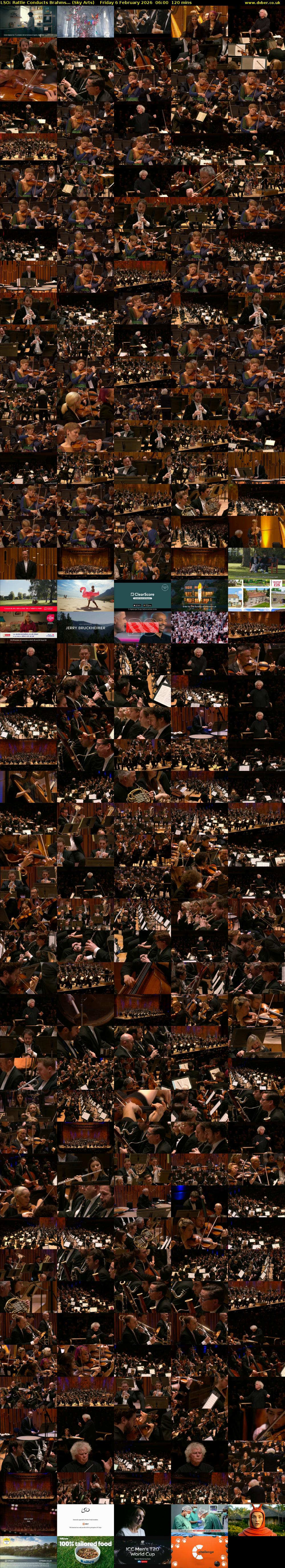 LSO: Rattle Conducts Brahms... (Sky Arts) Friday 6 February 2026 06:00 - 08:00