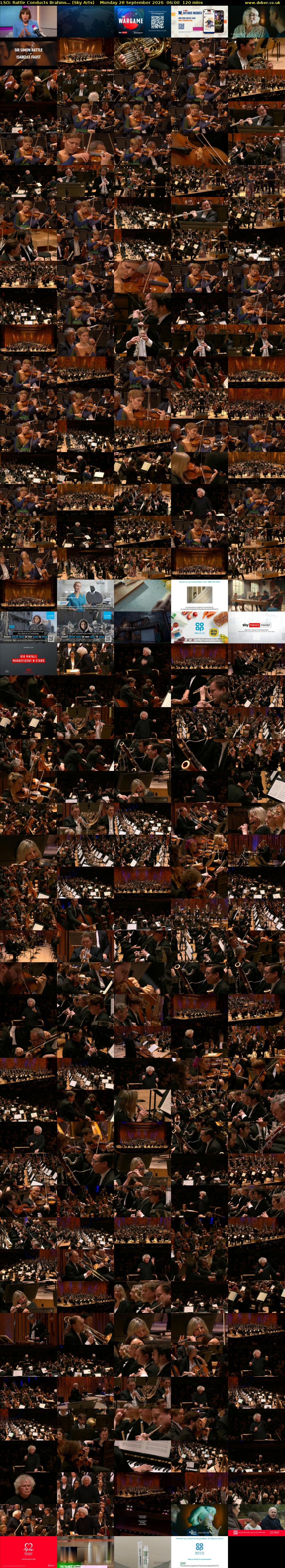 LSO: Rattle Conducts Brahms... (Sky Arts) Monday 28 September 2026 06:00 - 08:00