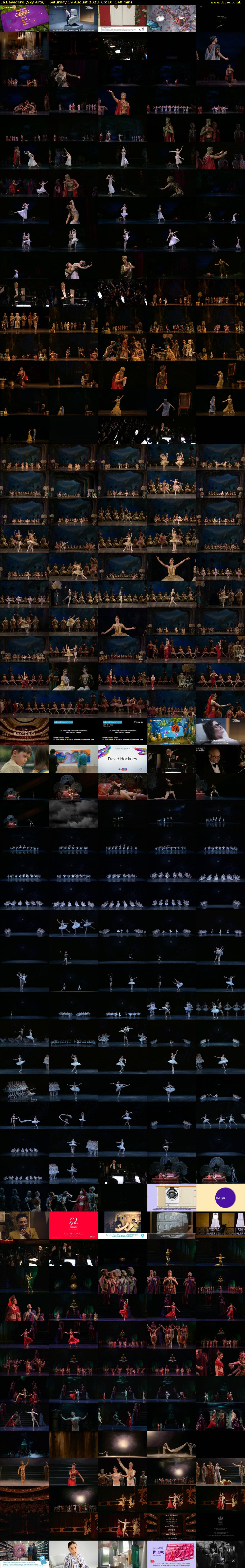 La Bayadere (Sky Arts) Saturday 19 August 2023 06:10 - 08:30