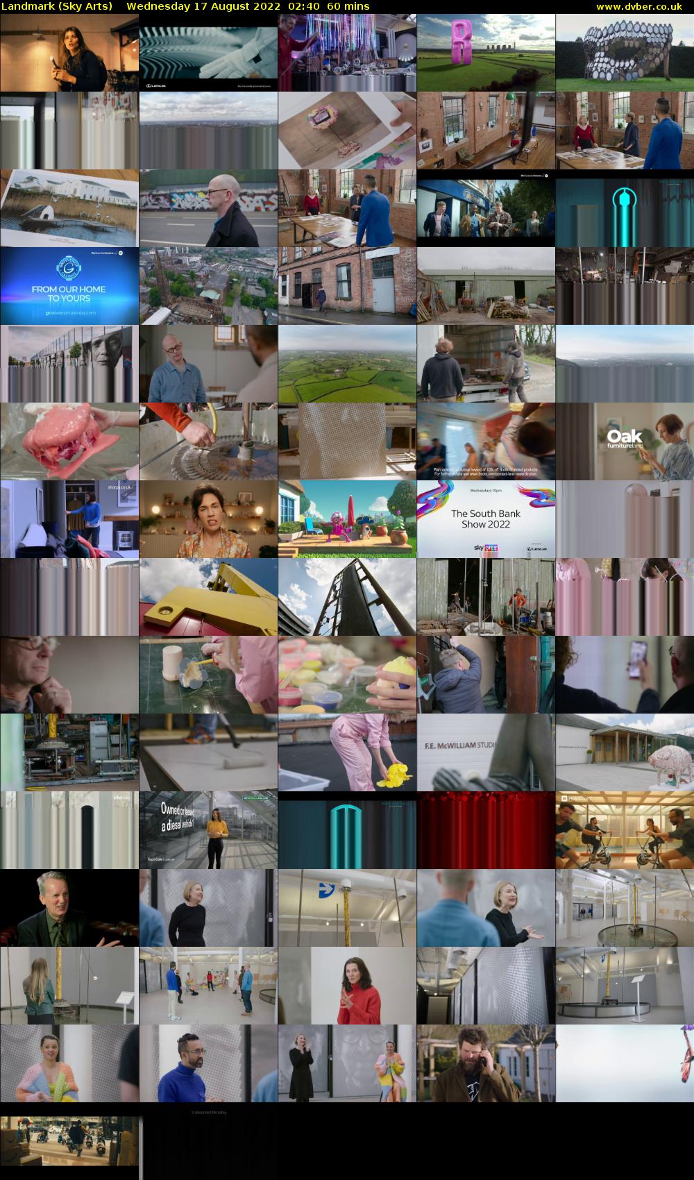 Landmark (Sky Arts) Wednesday 17 August 2022 02:40 - 03:40