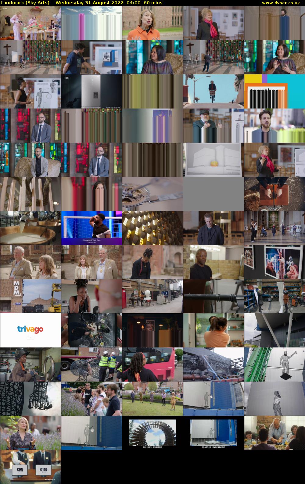 Landmark (Sky Arts) Wednesday 31 August 2022 04:00 - 05:00
