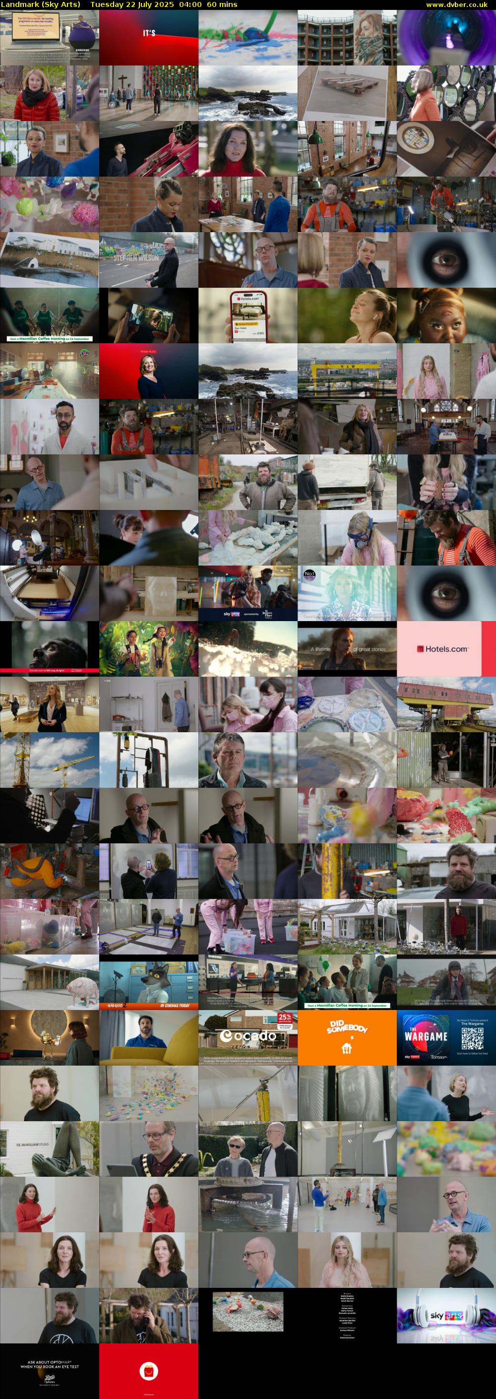 Landmark (Sky Arts) Tuesday 22 July 2025 04:00 - 05:00