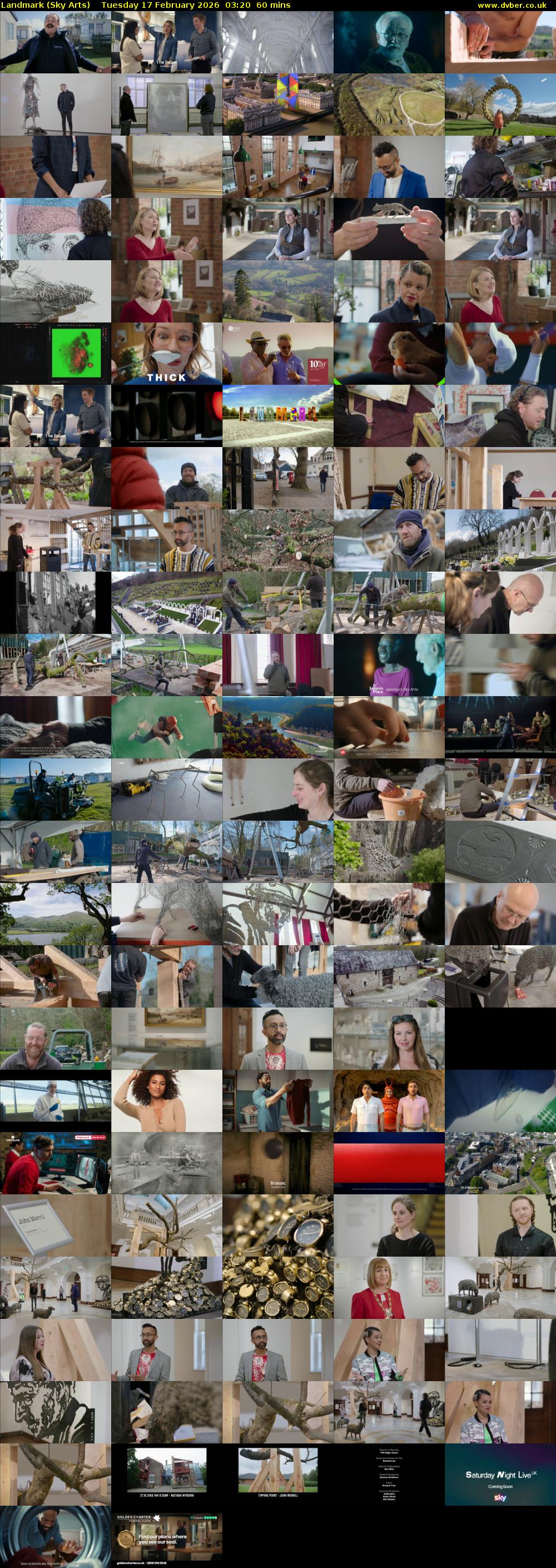 Landmark (Sky Arts) Tuesday 17 February 2026 03:20 - 04:20