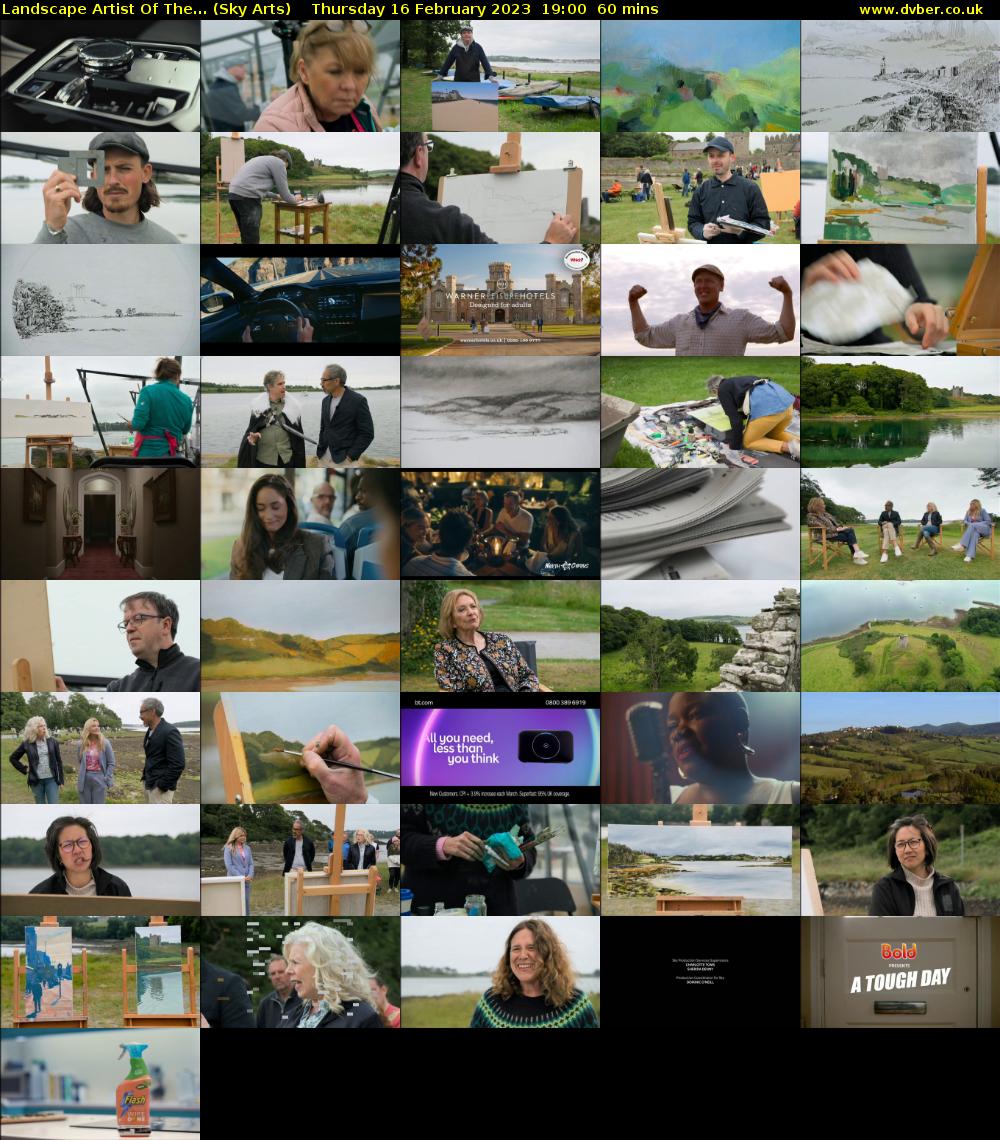 Landscape Artist Of The... (Sky Arts) Thursday 16 February 2023 19:00 - 20:00