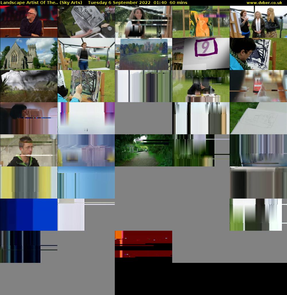 Landscape Artist Of The.. (Sky Arts) Tuesday 6 September 2022 01:40 - 02:40