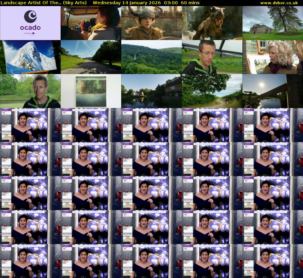 Landscape Artist Of The.. (Sky Arts) Wednesday 14 January 2026 03:00 - 04:00