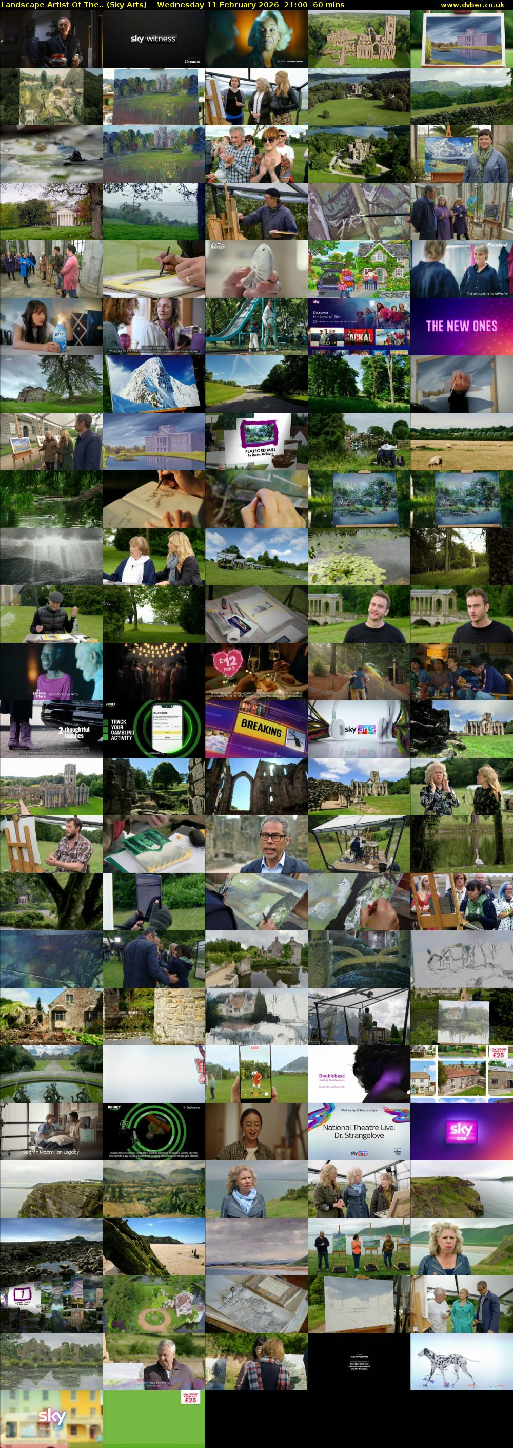 Landscape Artist Of The.. (Sky Arts) Wednesday 11 February 2026 21:00 - 22:00