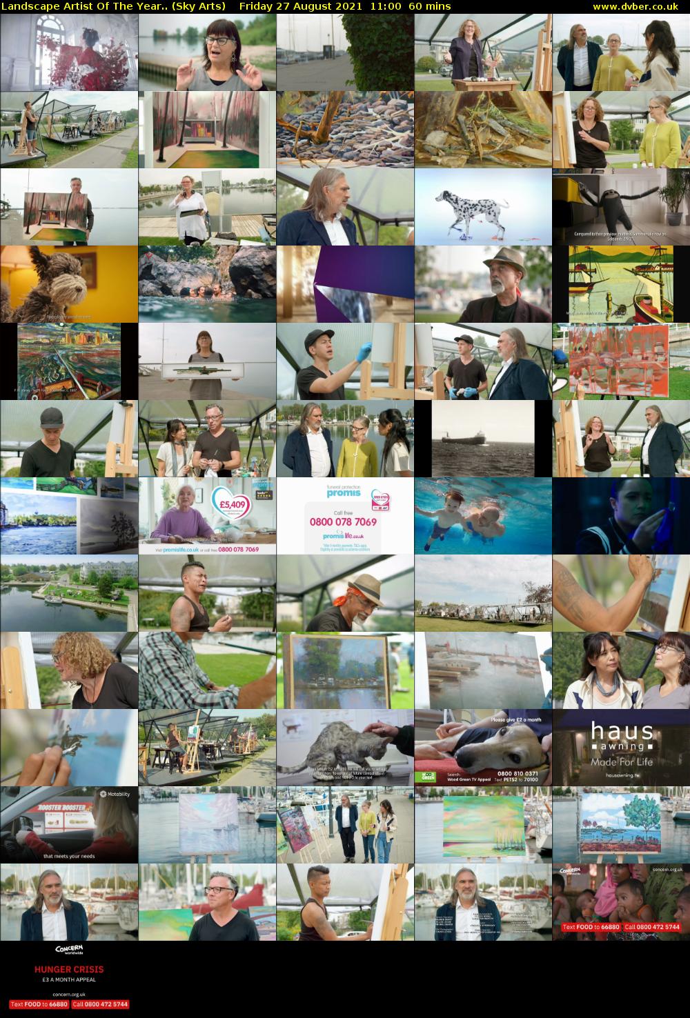 Landscape Artist Of The Year.. (Sky Arts) Friday 27 August 2021 12:00 - 13:00
