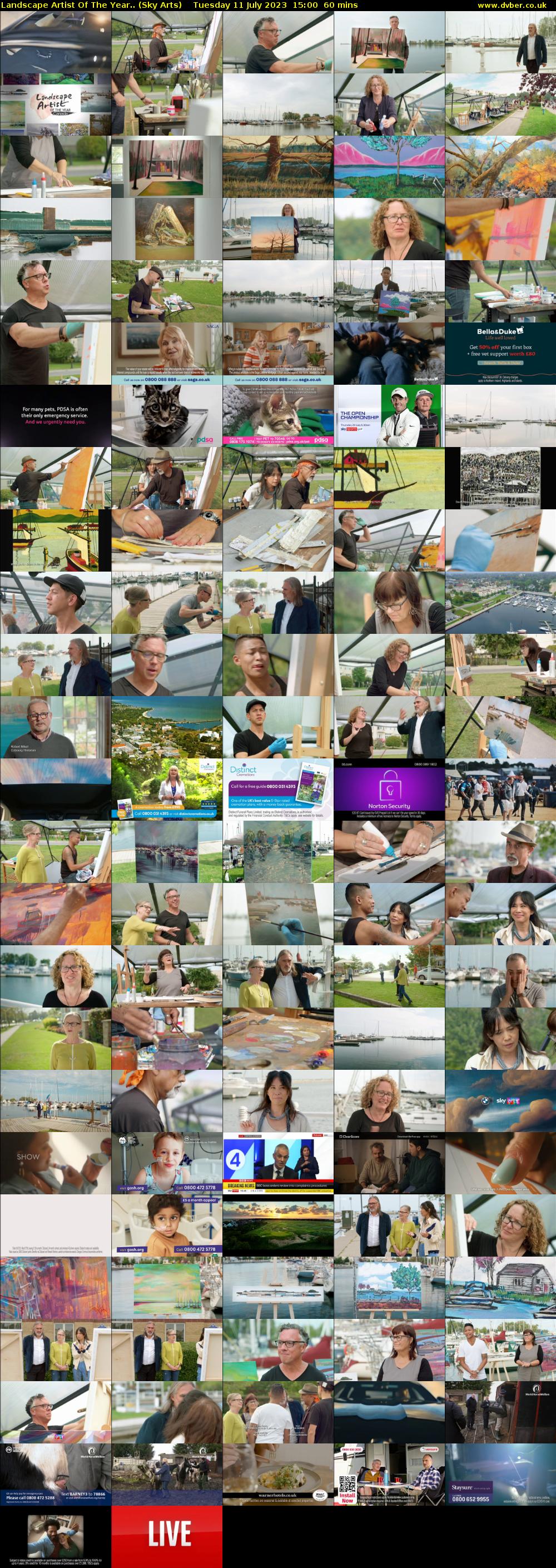 Landscape Artist Of The Year.. (Sky Arts) Tuesday 11 July 2023 15:00 - 16:00