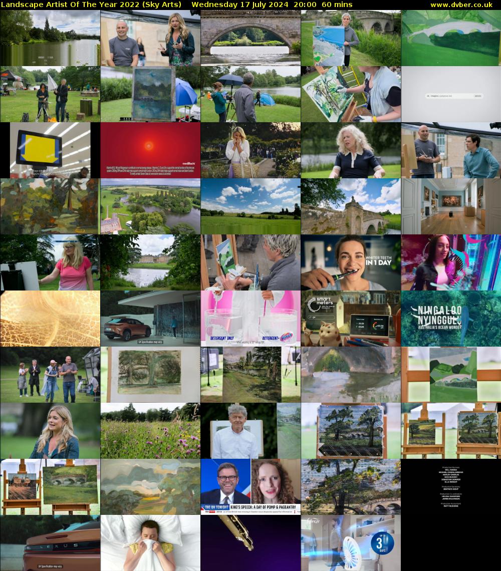 Landscape Artist Of The Year 2022 (Sky Arts) Wednesday 17 July 2024 20:00 - 21:00