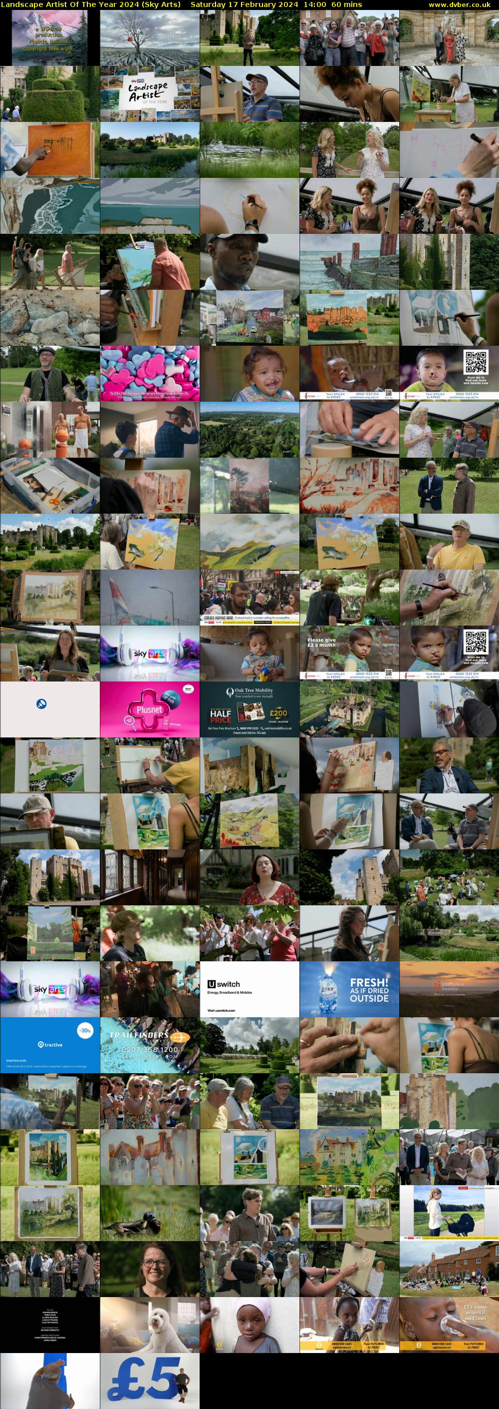 Landscape Artist Of The Year 2024 (Sky Arts) Saturday 17 February 2024 14:00 - 15:00