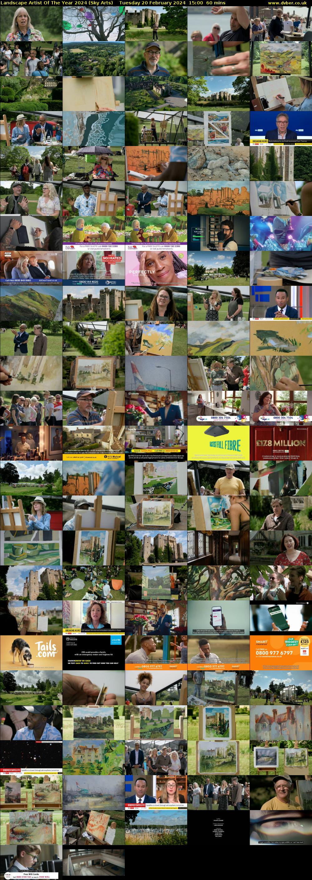 Landscape Artist Of The Year 2024 (Sky Arts) Tuesday 20 February 2024 15:00 - 16:00