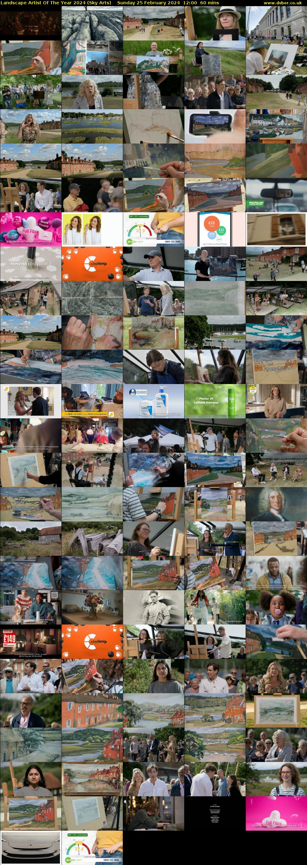 Landscape Artist Of The Year 2024 (Sky Arts) Sunday 25 February 2024 12:00 - 13:00