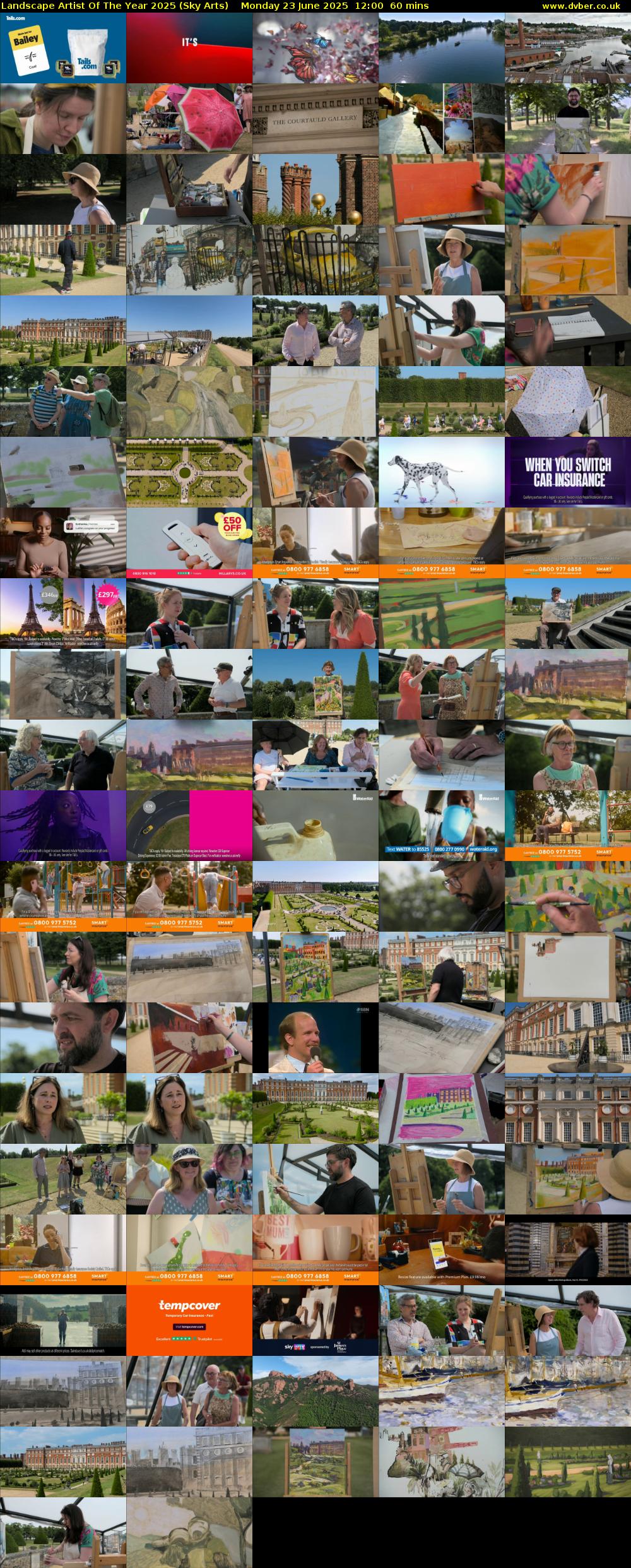 Landscape Artist Of The Year 2025 (Sky Arts) Monday 23 June 2025 12:00 - 13:00