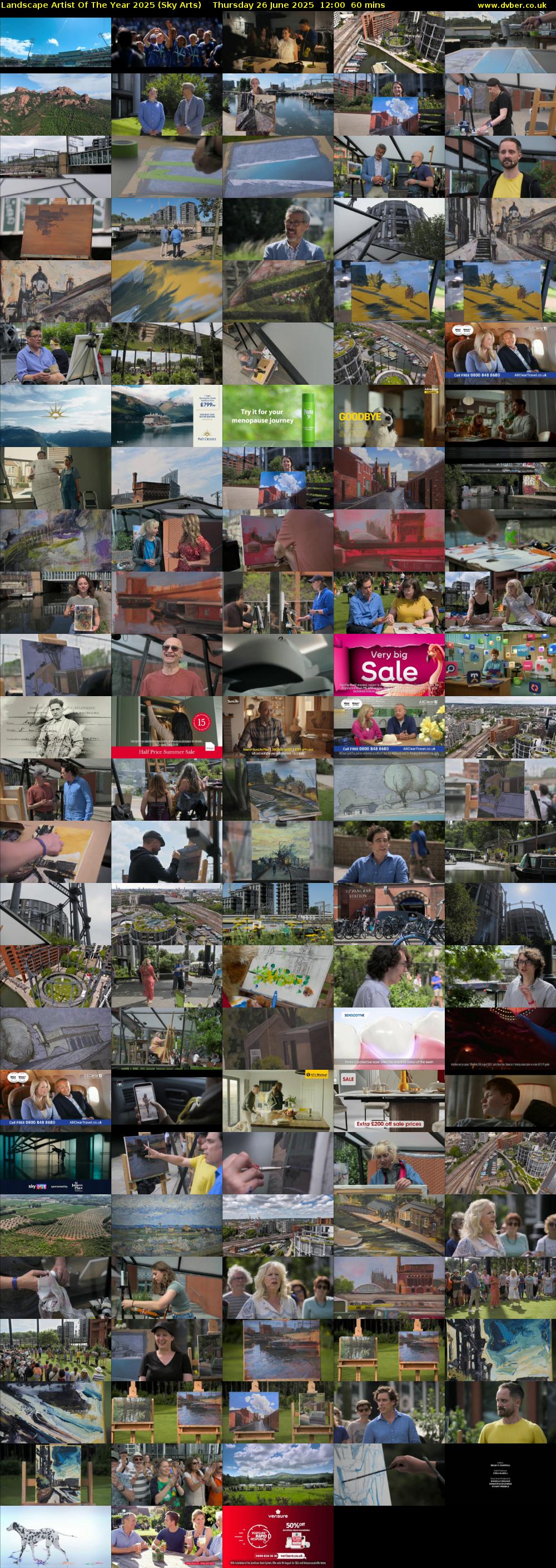 Landscape Artist Of The Year 2025 (Sky Arts) Thursday 26 June 2025 12:00 - 13:00
