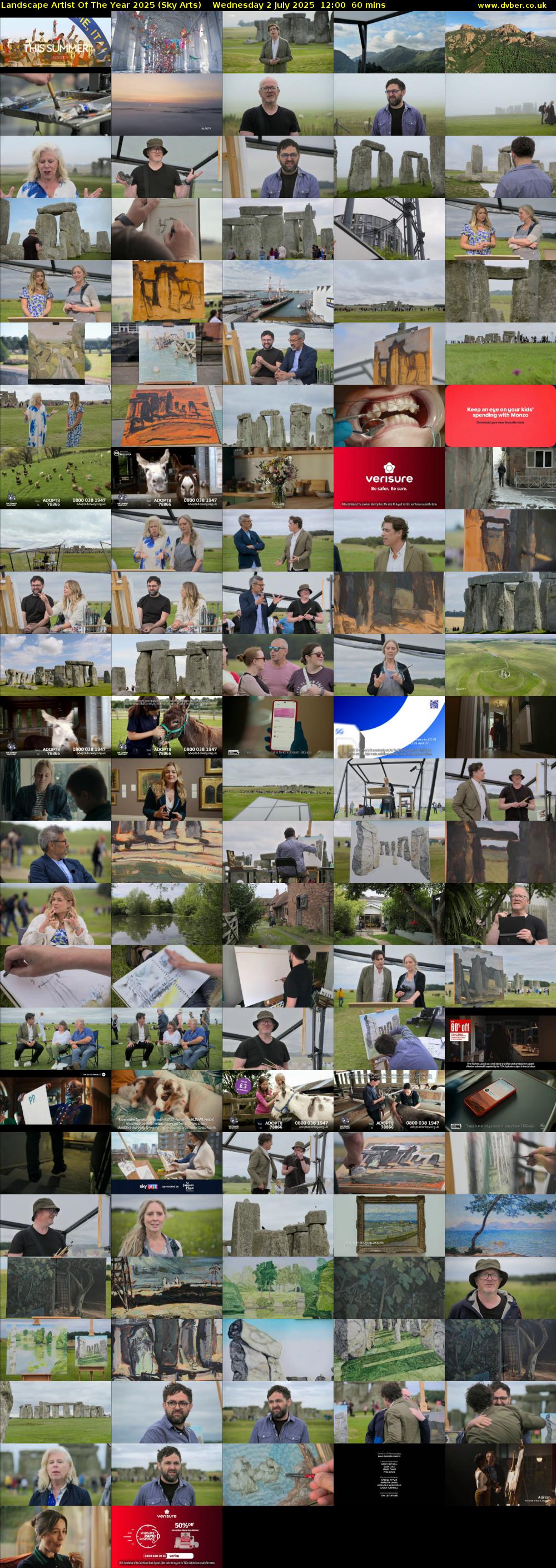 Landscape Artist Of The Year 2025 (Sky Arts) Wednesday 2 July 2025 12:00 - 13:00