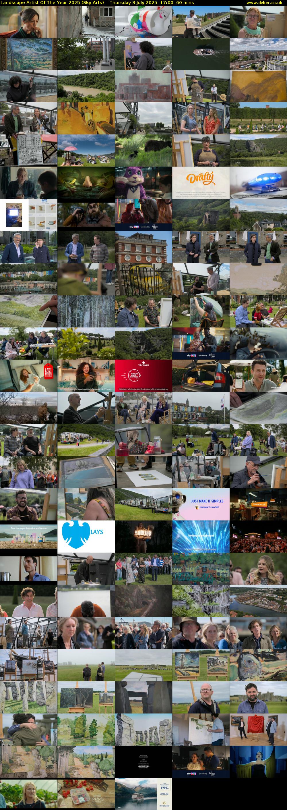 Landscape Artist Of The Year 2025 (Sky Arts) Thursday 3 July 2025 17:00 - 18:00