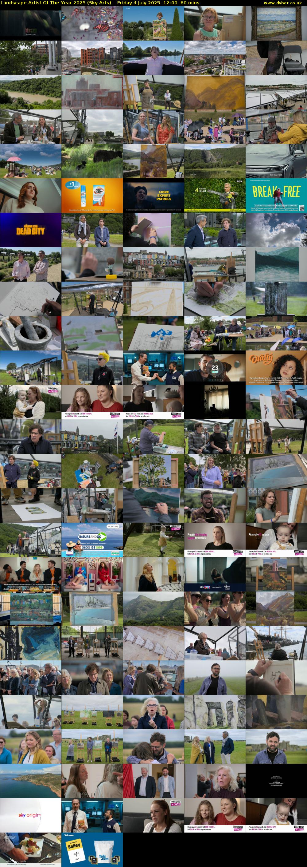 Landscape Artist Of The Year 2025 (Sky Arts) Friday 4 July 2025 12:00 - 13:00