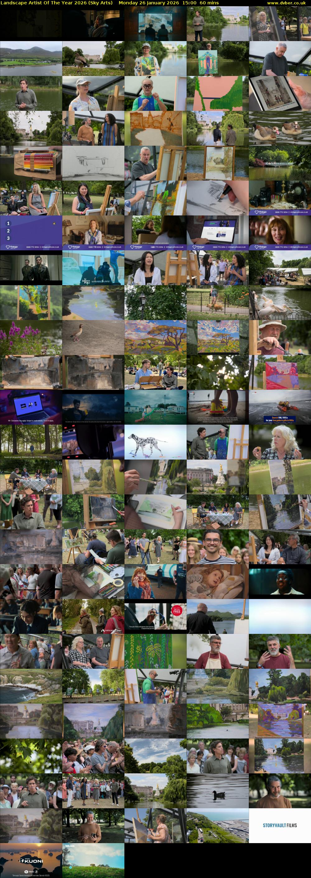 Landscape Artist Of The Year 2026 (Sky Arts) Monday 26 January 2026 15:00 - 16:00