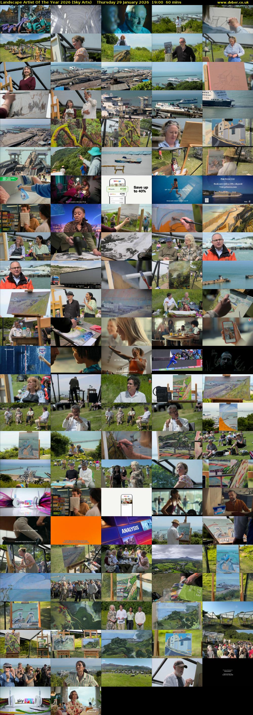 Landscape Artist Of The Year 2026 (Sky Arts) Thursday 29 January 2026 19:00 - 20:00