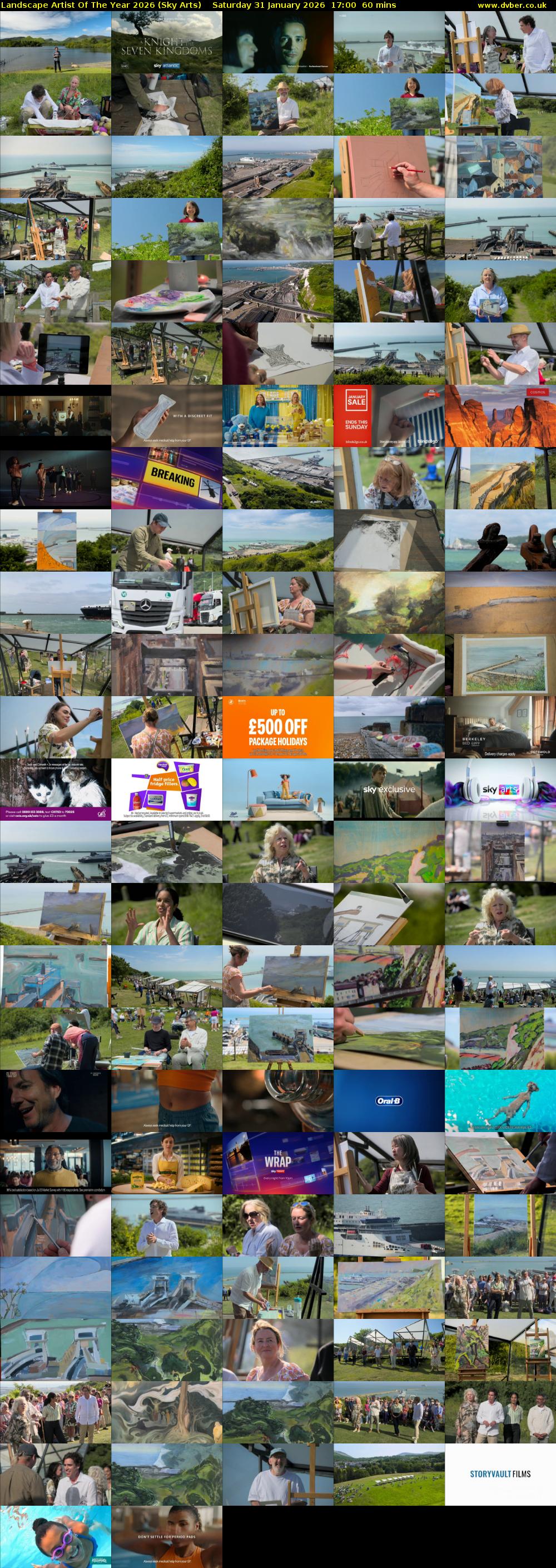 Landscape Artist Of The Year 2026 (Sky Arts) Saturday 31 January 2026 17:00 - 18:00