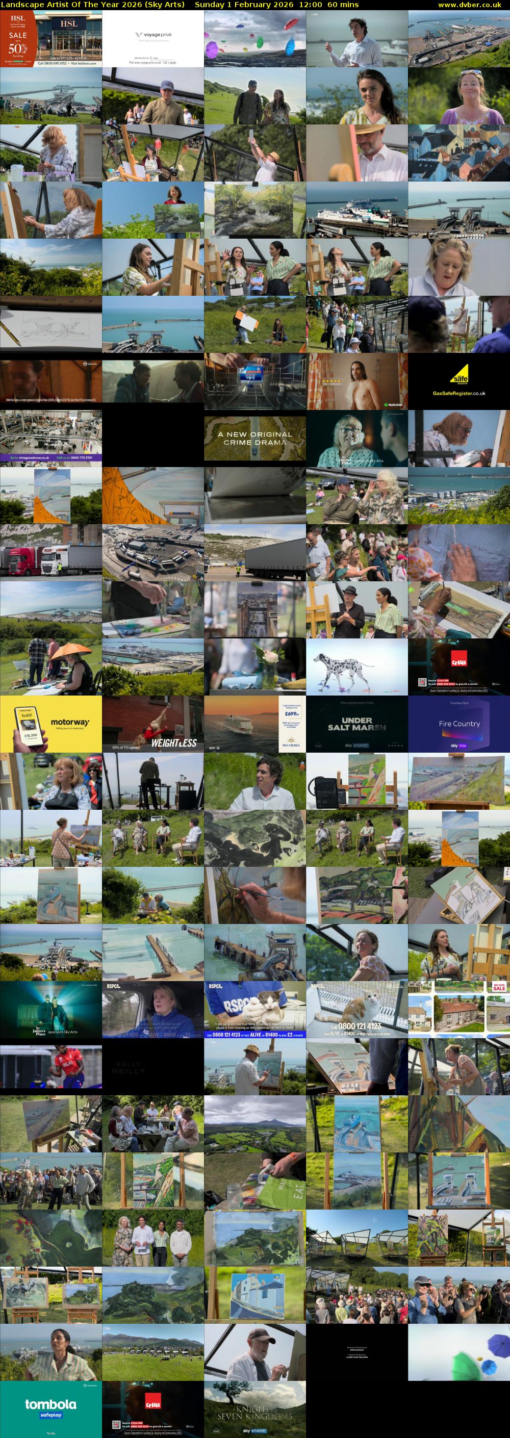 Landscape Artist Of The Year 2026 (Sky Arts) Sunday 1 February 2026 12:00 - 13:00