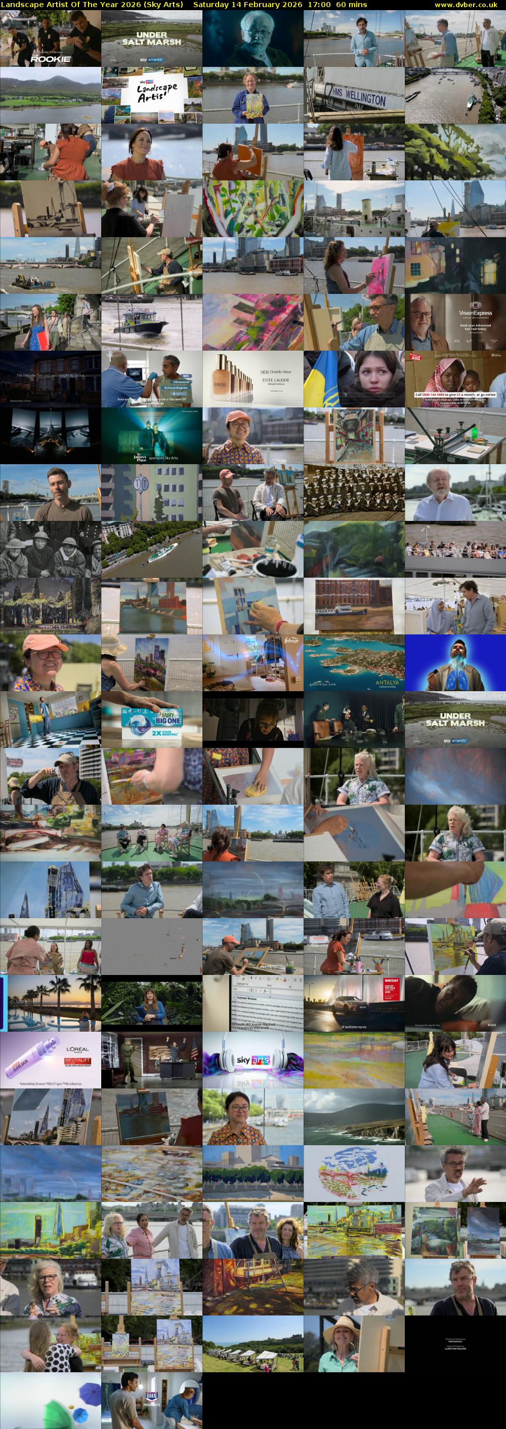 Landscape Artist Of The Year 2026 (Sky Arts) Saturday 14 February 2026 17:00 - 18:00