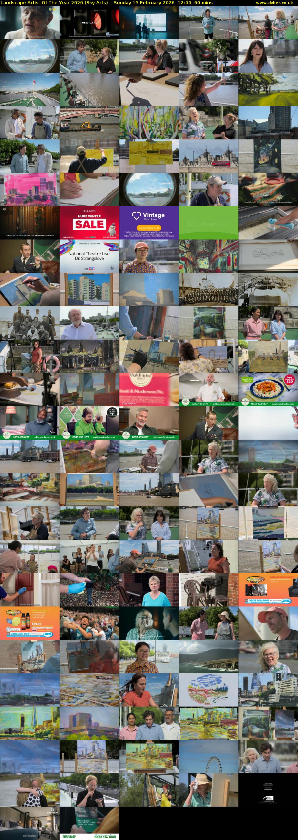 Landscape Artist Of The Year 2026 (Sky Arts) Sunday 15 February 2026 12:00 - 13:00