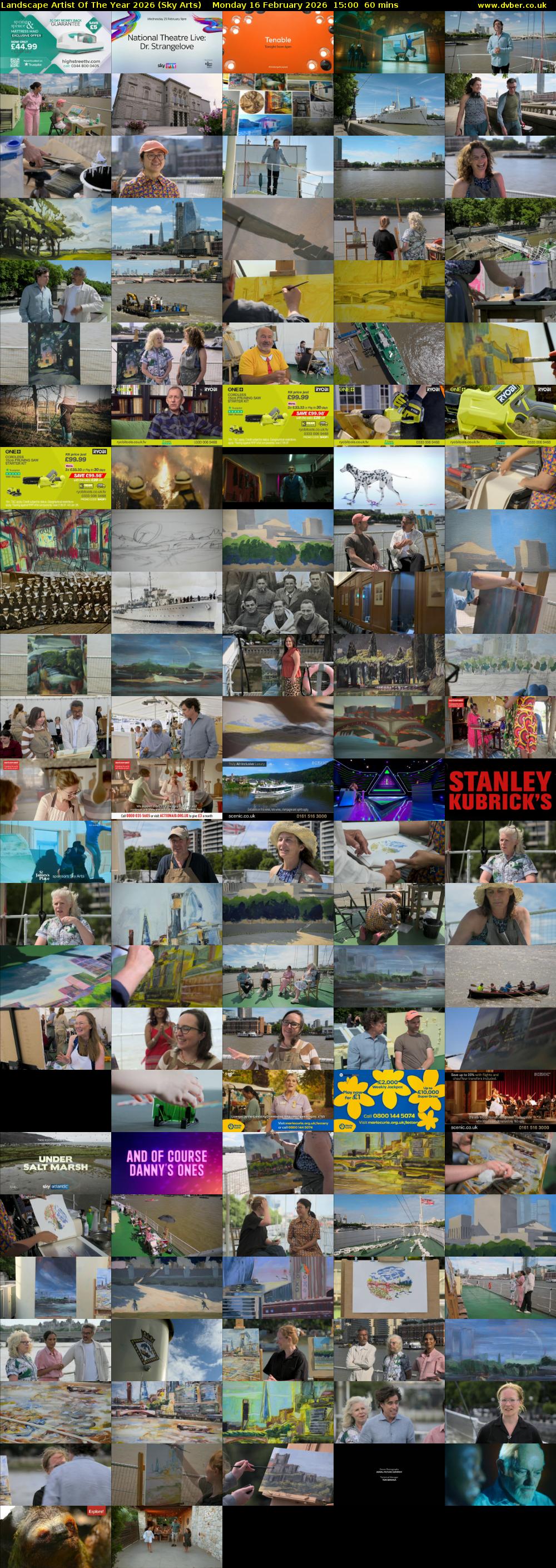 Landscape Artist Of The Year 2026 (Sky Arts) Monday 16 February 2026 15:00 - 16:00
